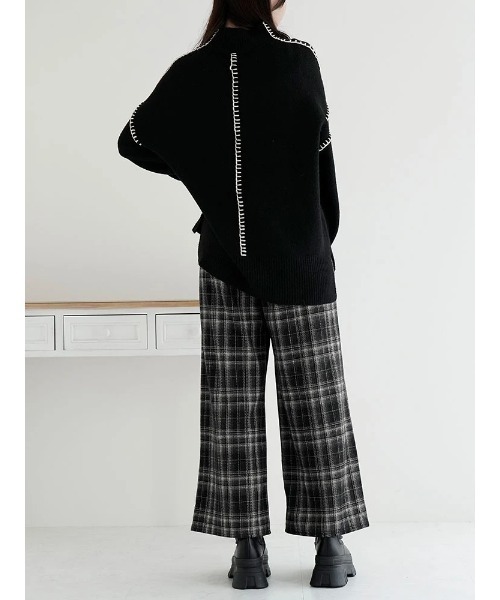 LUDIC PARK（ルディックパーク）の「起毛チェックワイドパンツ（その他パンツ・レディース・ブラック/その他/グレー・M）」の10枚目の写真