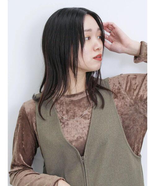 Samansa Mos2 blue(サマンサモスモスブルー)の「◎シアーベロアプルオーバー(Tシャツ/カットソー・レディース・ブラック/ブラウン/キナリ・F)」の3枚目の写真