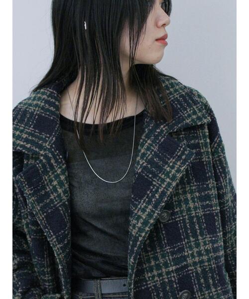 Samansa Mos2 blue(サマンサモスモスブルー)の「◎シアーベロアプルオーバー(Tシャツ/カットソー・レディース・ブラック/ブラウン/キナリ・F)」の9枚目の写真