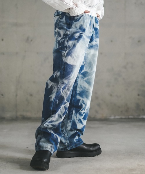 【セール】Hard bleach wash pull on denim pants / ハードブリーチウォッシュプルオンデニムパンツ（デニムパンツ）｜Shoowtime（ショウタイム）
