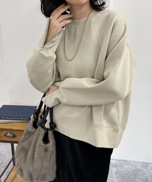 ダンボール袖口ZIPスウェットプルオーバー