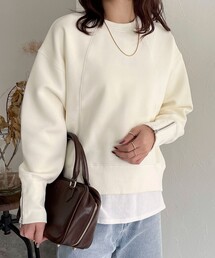 ダンボール袖口ZIPスウェットプルオーバー