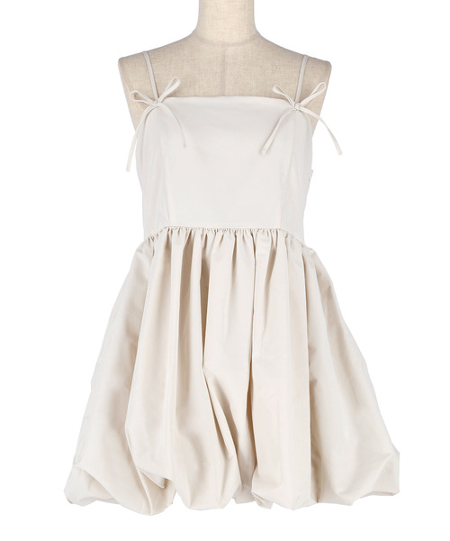 coca(coca)(コカ)の「リボンキャミチュニック(ドレス・レディース・アイボリー/ブラック・L/M)」の19枚目の写真