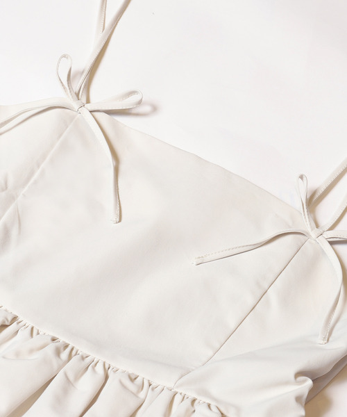 coca(coca)(コカ)の「リボンキャミチュニック(ドレス・レディース・アイボリー/ブラック・L/M)」の18枚目の写真