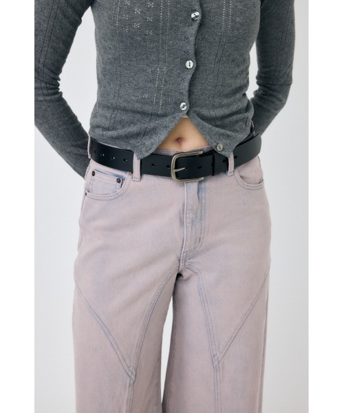 MOUSSY(マウジー)の「【WEB限定】SPLIT LEATHER ベルト(ベルト・レディース・ブラック・FREE)」の3枚目の写真