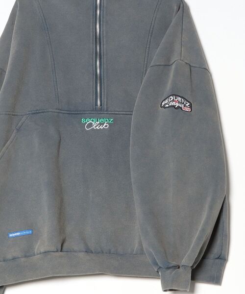 SUNDAY/スウェットハーフZip/グレー/LUXE トレーナー スウェット ルーズシルエットヘビーウェイト