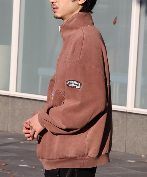 SEQUENZ(シークエンズ)の「【SEQUENZ/シークエンズ】90s SPORTS WASHED HZIP SWEAT / オーバーサイズ ハーフジッププルオーバー スウェット(スウェット・メンズ・ネイビー/ピンク/ダークブラウン/ブラック・M/XL/L/S)」の18枚目の写真