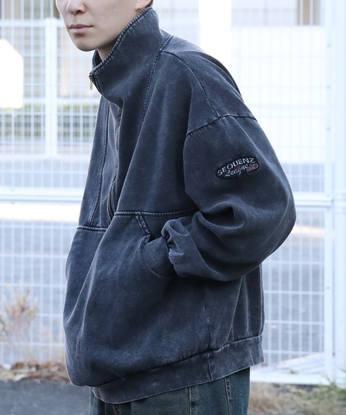 セール】【SEQUENZ/シークエンズ】90s SPORTS WASHED HZIP SWEAT
