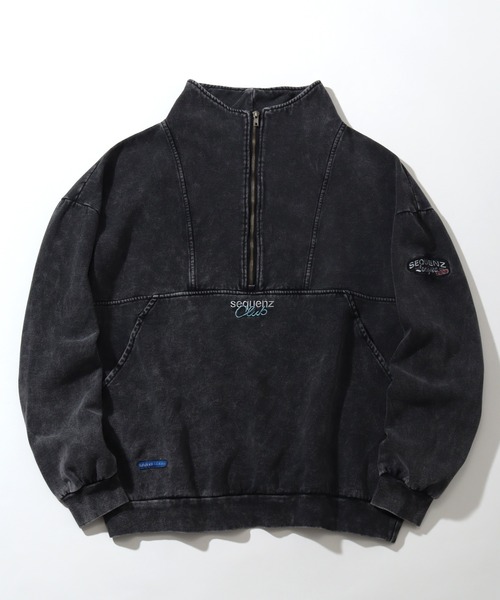 SEQUENZ/シークエンズ】90s SPORTS WASHED HZIP SWEAT