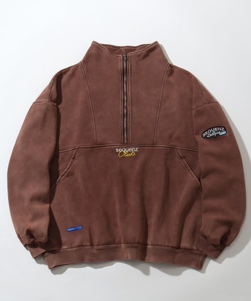 セール】【SEQUENZ/シークエンズ】90s SPORTS WASHED HZIP SWEAT