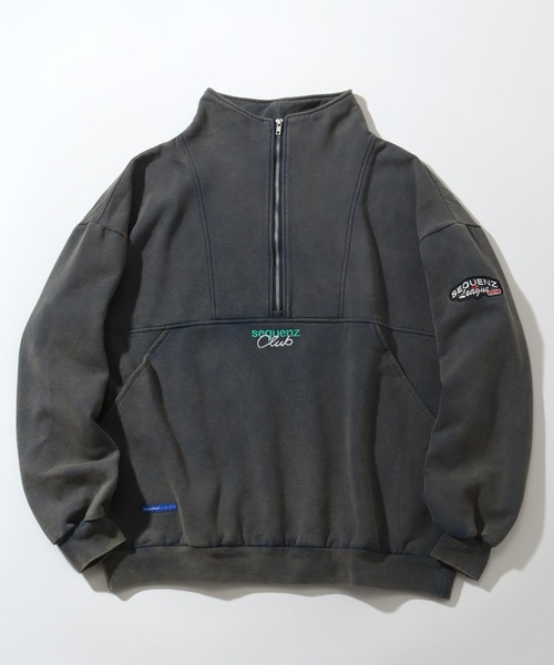 SEQUENZ(シークエンズ)の「【SEQUENZ/シークエンズ】90s SPORTS WASHED HZIP SWEAT / オーバーサイズ ハーフジッププルオーバー スウェット(スウェット・メンズ・ネイビー/ピンク/ダークブラウン/ブラック・M/XL/L/S)」の7枚目の写真