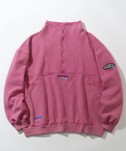SEQUENZ(シークエンズ)の「【SEQUENZ/シークエンズ】90s SPORTS WASHED HZIP SWEAT / オーバーサイズ ハーフジッププルオーバー スウェット(スウェット・メンズ・ネイビー/ピンク/ダークブラウン/ブラック・M/XL/L/S)」の8枚目の写真