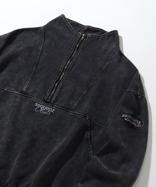 SEQUENZ(シークエンズ)の「【SEQUENZ/シークエンズ】90s SPORTS WASHED HZIP SWEAT / オーバーサイズ ハーフジッププルオーバー スウェット(スウェット・メンズ・ネイビー/ピンク/ダークブラウン/ブラック・M/XL/L/S)」の9枚目の写真