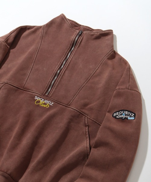 セール】【SEQUENZ/シークエンズ】90s SPORTS WASHED HZIP SWEAT