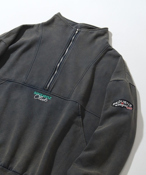 SEQUENZ(シークエンズ)の「【SEQUENZ/シークエンズ】90s SPORTS WASHED HZIP SWEAT / オーバーサイズ ハーフジッププルオーバー スウェット(スウェット・メンズ・ネイビー/ピンク/ダークブラウン/ブラック・M/XL/L/S)」の11枚目の写真