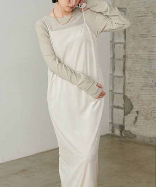 【セール】【LARUTA】ベロアキャミワンピース（ワンピース）｜LARUTA（ラルータ）