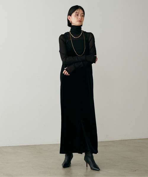 【セール】【LARUTA】ベロアキャミワンピース（ワンピース）｜LARUTA（ラルータ）