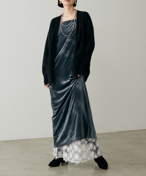 【セール】【LARUTA】ベロアキャミワンピース（ワンピース）｜LARUTA（ラルータ）