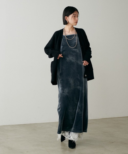 【セール】【LARUTA】ベロアキャミワンピース（ワンピース）｜LARUTA（ラルータ）