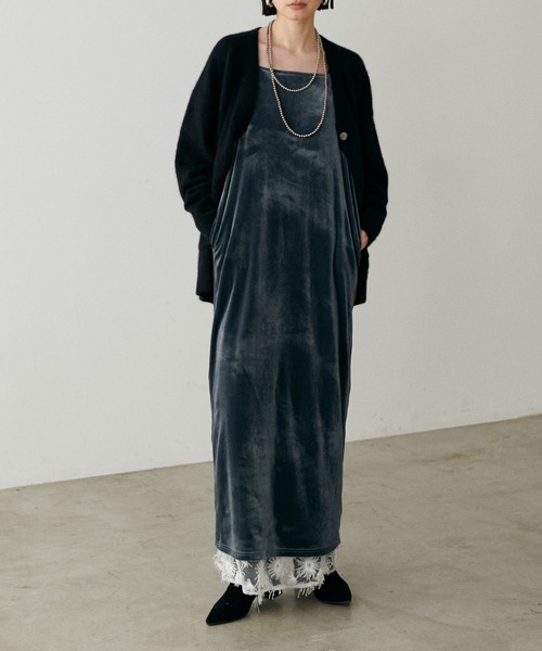 【セール】【LARUTA】ベロアキャミワンピース（ワンピース）｜LARUTA（ラルータ）