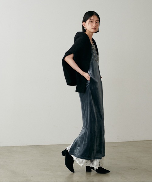 【セール】【LARUTA】ベロアキャミワンピース（ワンピース）｜LARUTA（ラルータ）