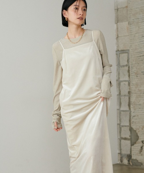 【セール】【LARUTA】ベロアキャミワンピース（ワンピース）｜LARUTA（ラルータ）