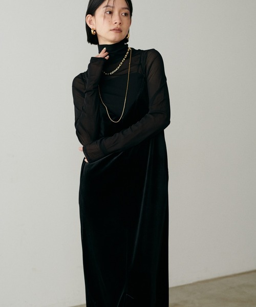 【セール】【LARUTA】ベロアキャミワンピース（ワンピース）｜LARUTA（ラルータ）