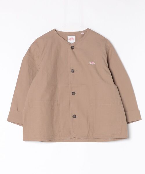 DANTON/ダントン カラーレスショートジャケット COLLARLESS SHORT