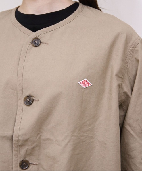 DANTON/ダントン カラーレスショートジャケット COLLARLESS SHORT