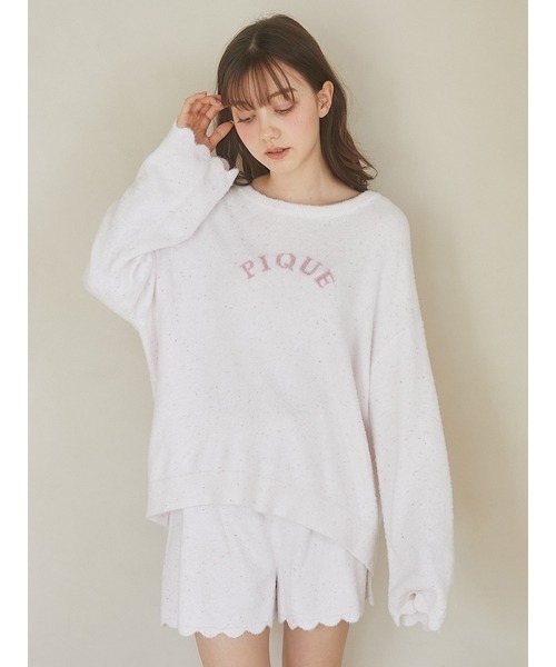 gelato pique スムースイーネックプルオーバー＆ショートパンツセット セール】スムーズィーネッププルオーバー＆ショートパンツセット