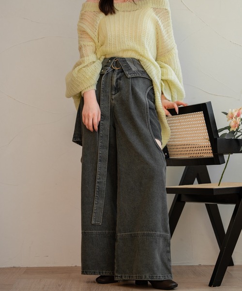 mideal(マイディール)の「2way lace up sheer cardigan / 2way レースアップシアーカーディガン(ニット/セーター・レディース・ライトベージュ/ピンク/ライトグリーン・FREE)」の13枚目の写真