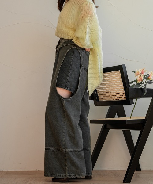 mideal(マイディール)の「2way lace up sheer cardigan / 2way レースアップシアーカーディガン(ニット/セーター・レディース・ライトベージュ/ピンク/ライトグリーン・FREE)」の14枚目の写真