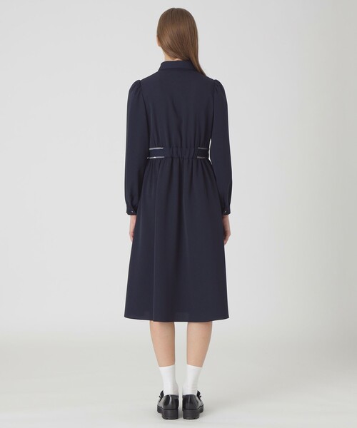 【新品】ブルーレーベルクレストブリッジ　ワンピース　ドレス　黒　S　501 一部店舗限定】ハイゲージポンチドレス（ドレス）｜BLUE LABEL