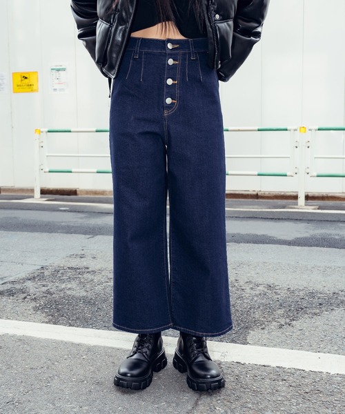 セール】Hi waist baggy denim pants（デニムパンツ）｜Subciety