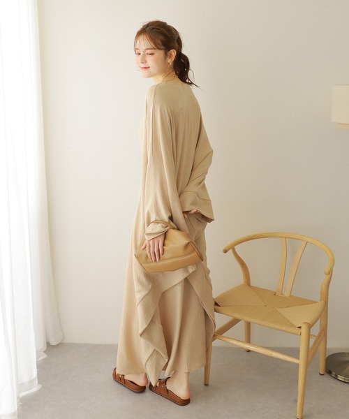 LAULEN(ローレン)の「dolman sleeve long dress /ドルマンスリーブ ロングワンピース (ワンピース・レディース・ブラウン/ベージュ/ブラック・FREE)」の11枚目の写真