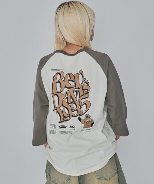 BEN DAVIS(ベンデイビス)の「∴WEGO/別注BENDAVISグラフィックラグランT(Tシャツ/カットソー・メンズ・アイボリー/ホワイト・MEDIUM/LARGE)」の15枚目の写真