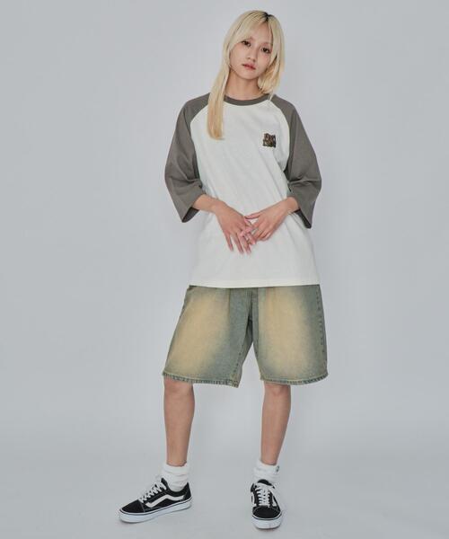 BEN DAVIS(ベンデイビス)の「∴WEGO/別注BENDAVISグラフィックラグランT(Tシャツ/カットソー・メンズ・アイボリー/ホワイト・MEDIUM/LARGE)」の18枚目の写真