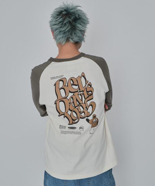BEN DAVIS(ベンデイビス)の「∴WEGO/別注BENDAVISグラフィックラグランT(Tシャツ/カットソー・メンズ・アイボリー/ホワイト・MEDIUM/LARGE)」の20枚目の写真