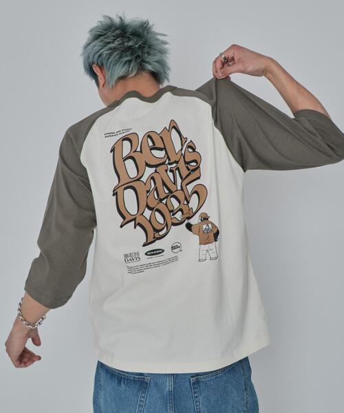 BEN DAVIS(ベンデイビス)の「∴WEGO/別注BENDAVISグラフィックラグランT(Tシャツ/カットソー・メンズ・アイボリー/ホワイト・MEDIUM/LARGE)」の21枚目の写真