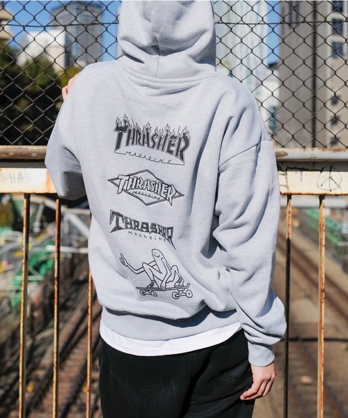 セール】LOGOS HOODIE SWEAT PARKA/スラッシャーユニセックス10oz