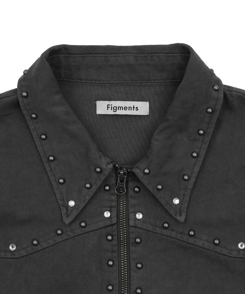 Figments（フィグメンツ）の「スタッズテディジャケット（ブルゾン・レディース・グレー/レッド・FREE）」の14枚目の写真