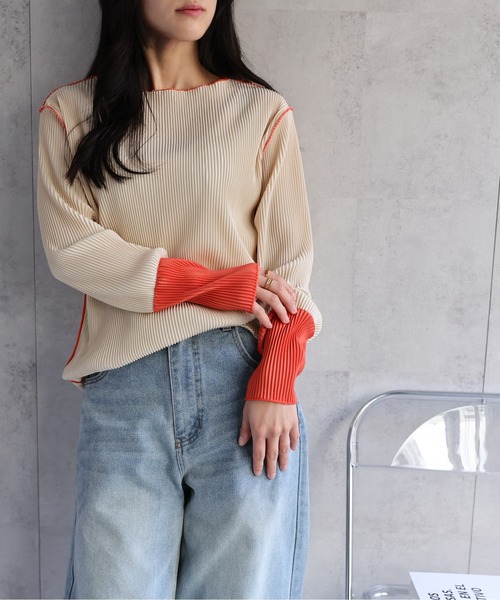 PRIVEVE プリーツメロウトップス PRIVEVE（プリヴェヴェ）の「PRIVEVE/プリヴェヴェ/THE PLEATS