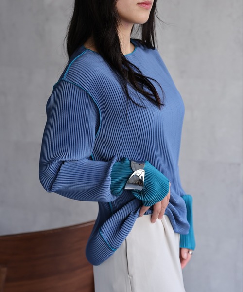 PRIVEVE プリーツメロウトップス PRIVEVE プリーツメロウトップス