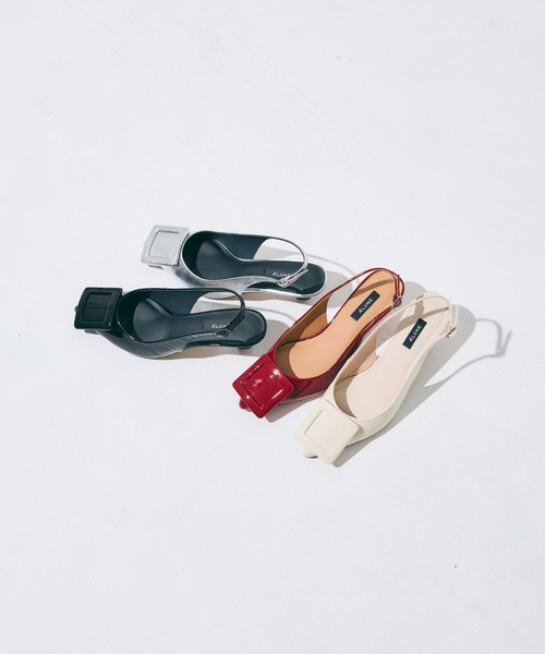 ALUNE(アルネ)の「バックル付きバックベルトパンプス(パンプス・レディース・レッド/シルバー/ブラック/ライトベージュ・24cm/23.5cm/22.5cm/23cm/24.5cm)」の11枚目の写真