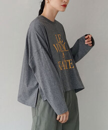 ロゴスリット ワイドカットソー
