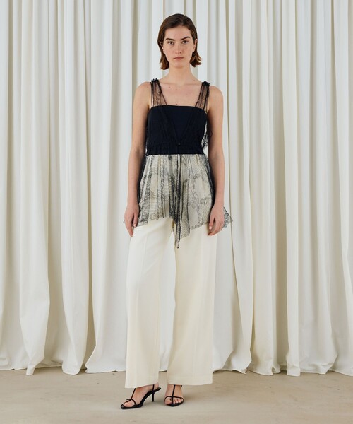 DES PRES（デ・プレ）の「コードリーレース ペプラムノースリーブブラウス（シャツ/ブラウス・レディース・ブラック・FREE）」の3枚目の写真