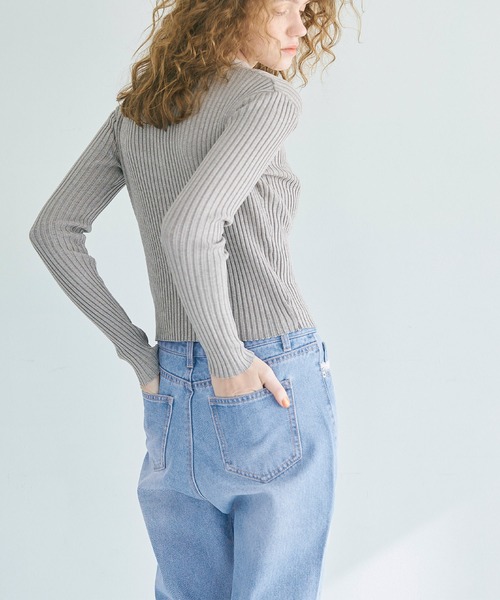 coca(coca)(コカ)の「【WEB限定セール】レースフレアデニム(デニムパンツ・レディース・ブルー・M/S/L)」の7枚目の写真