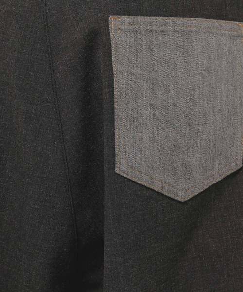 niko and...（ニコアンド）の「デニム切り替えスラックス（スラックス・メンズ・チャコール/ベージュ・LARGE/MEDIUM）」の21枚目の写真