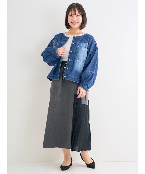 ノーカラーデニムジャケット（デニムジャケット）｜Re-J&SUPURE