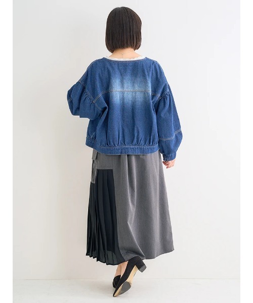 ノーカラーデニムジャケット（デニムジャケット）｜Re-J&SUPURE（リ